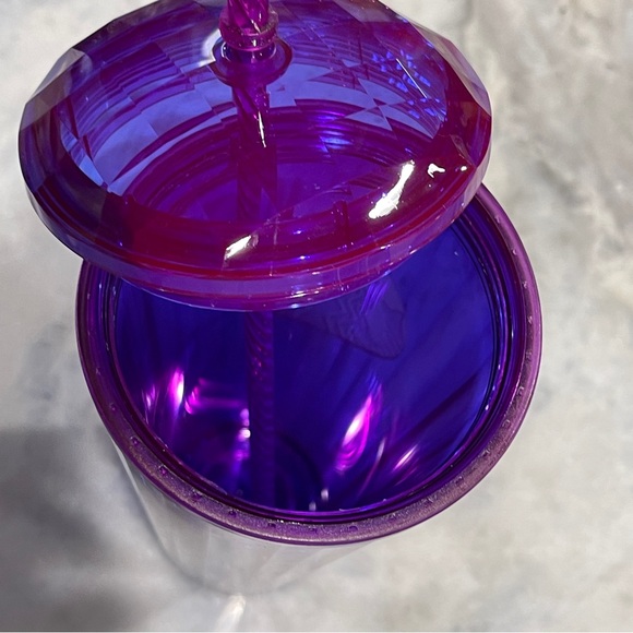 Starbucks NWT Radiant laser Purple Tumbler with Straw 24 oz - Picture 7 of 7